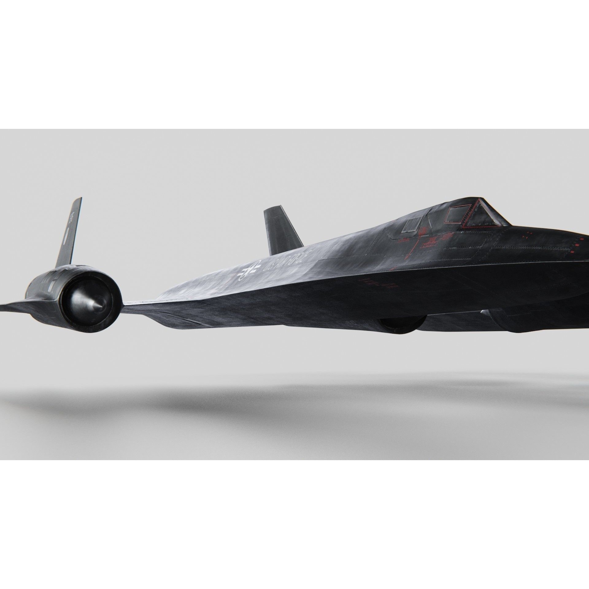 Lockheed SR-71 Blackbird - High-Poly 3D Model - View 12