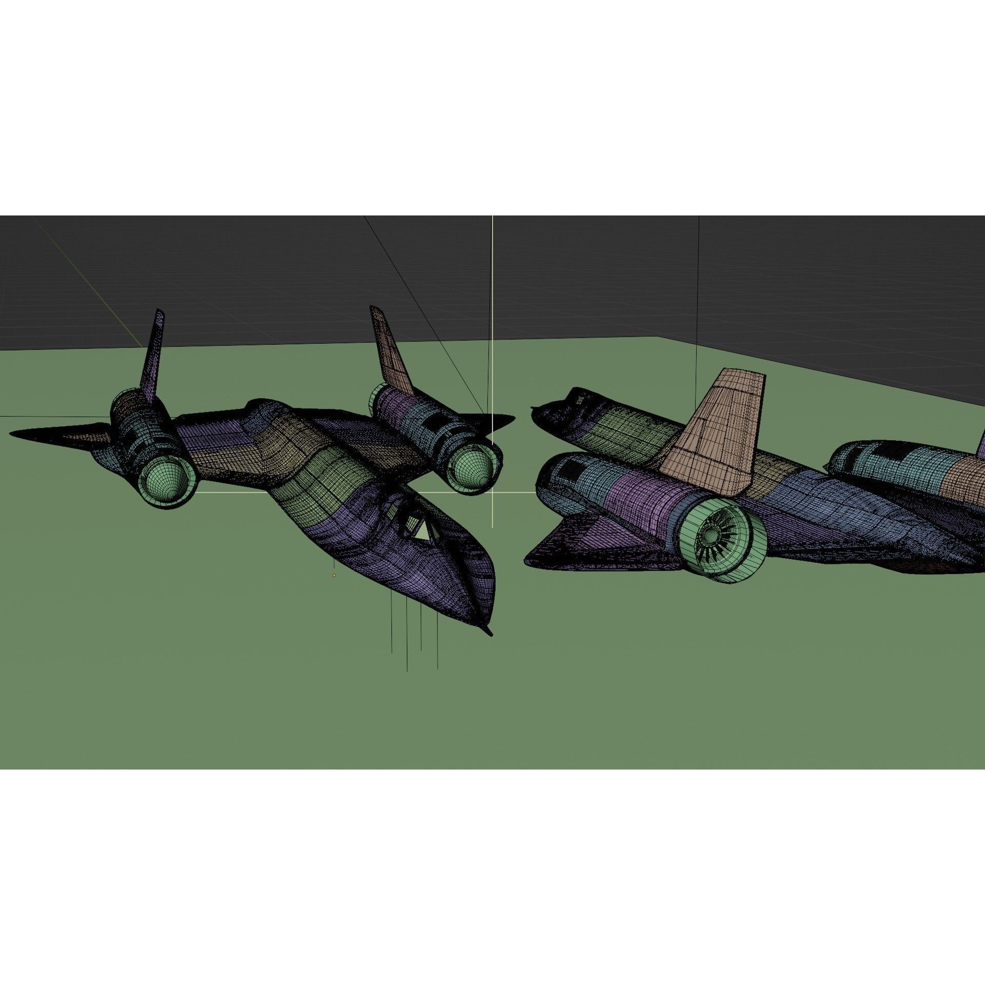 Lockheed SR-71 Blackbird - High-Poly 3D Model - View 13