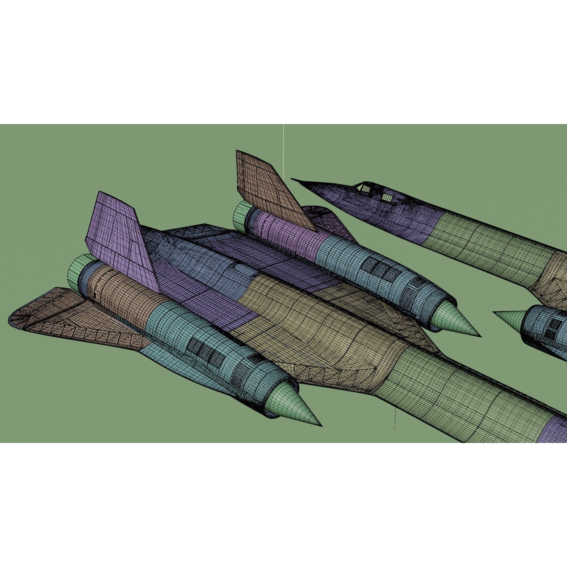 Lockheed SR-71 Blackbird - High-Poly 3D Model - View 14