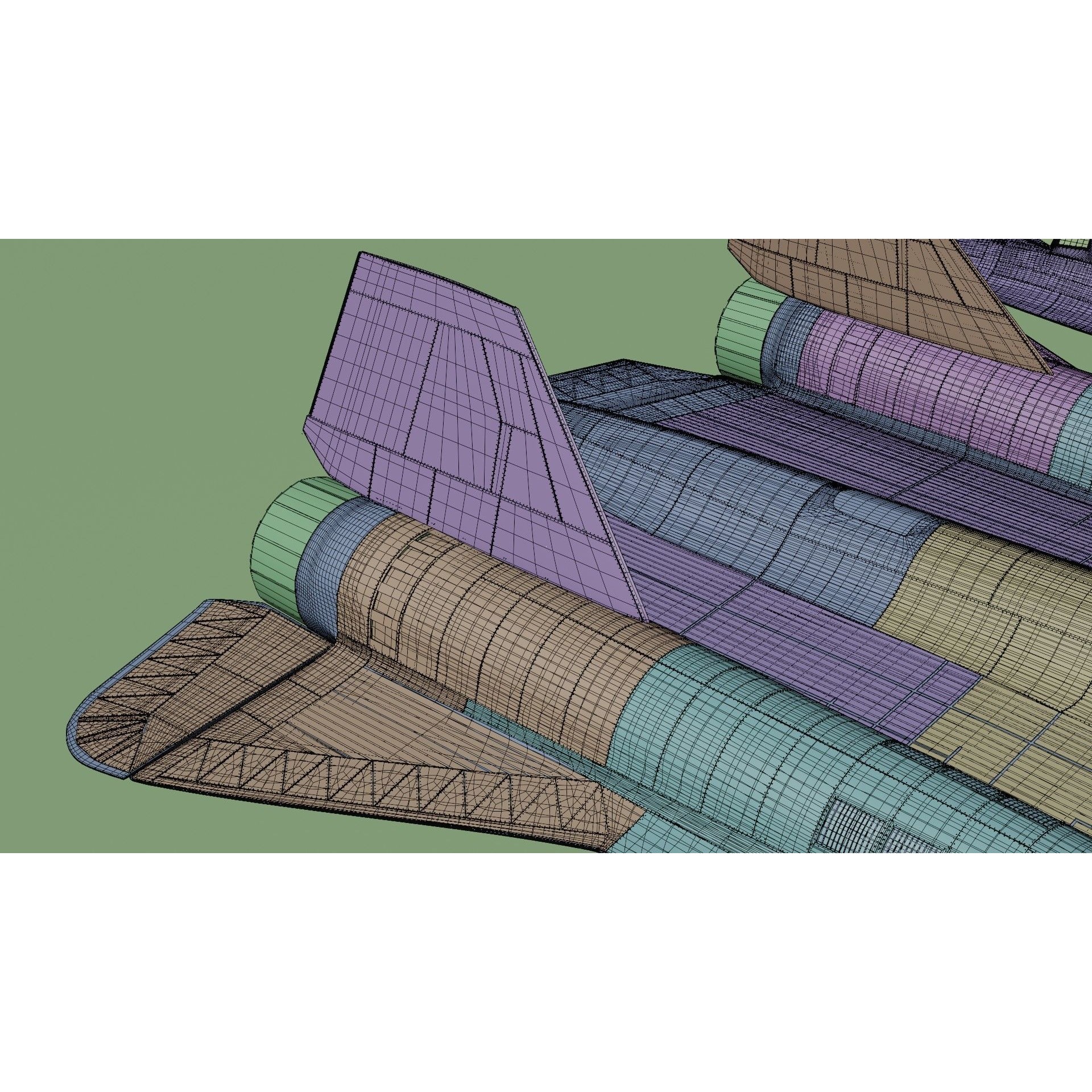 Lockheed SR-71 Blackbird - High-Poly 3D Model - View 15