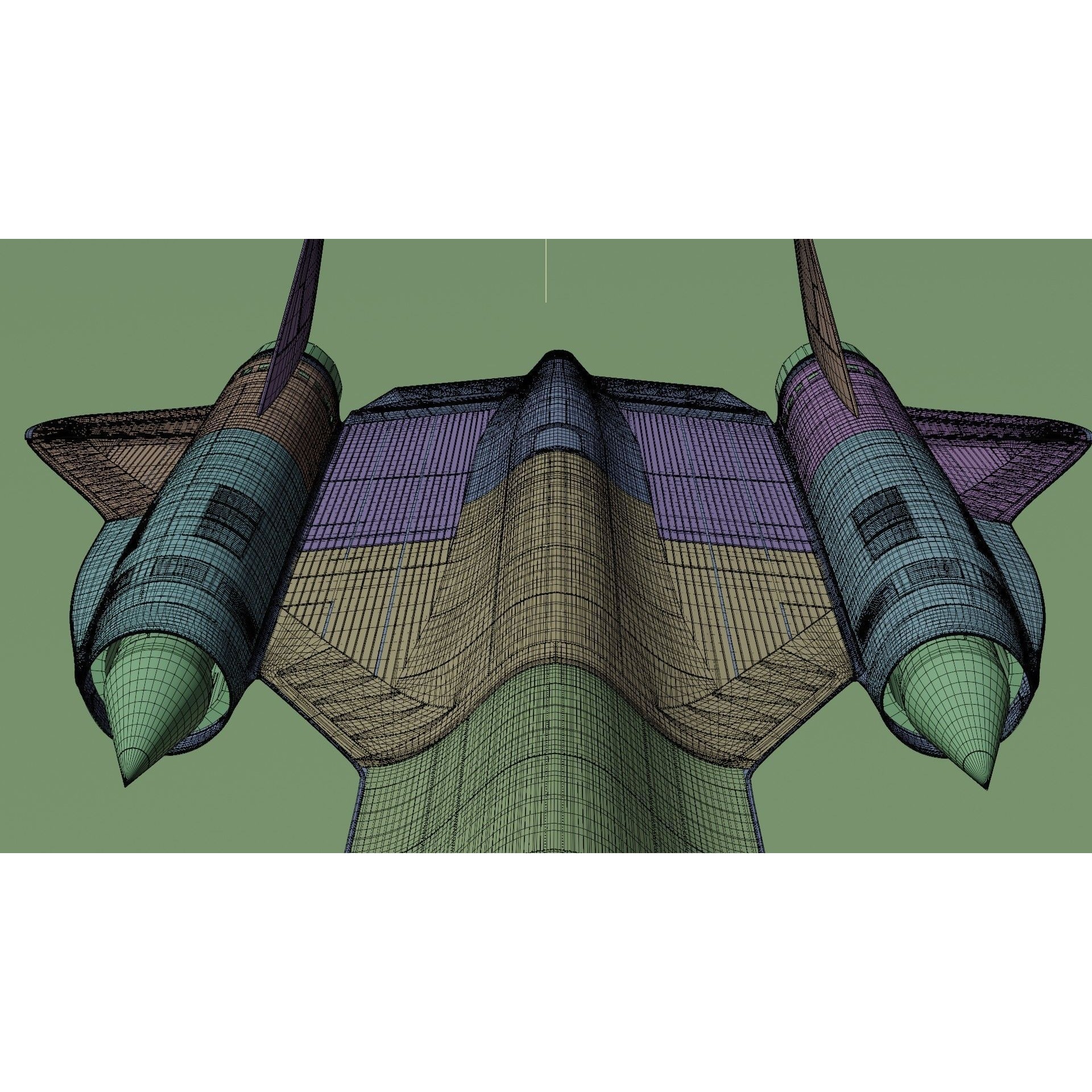 Lockheed SR-71 Blackbird - High-Poly 3D Model - View 16