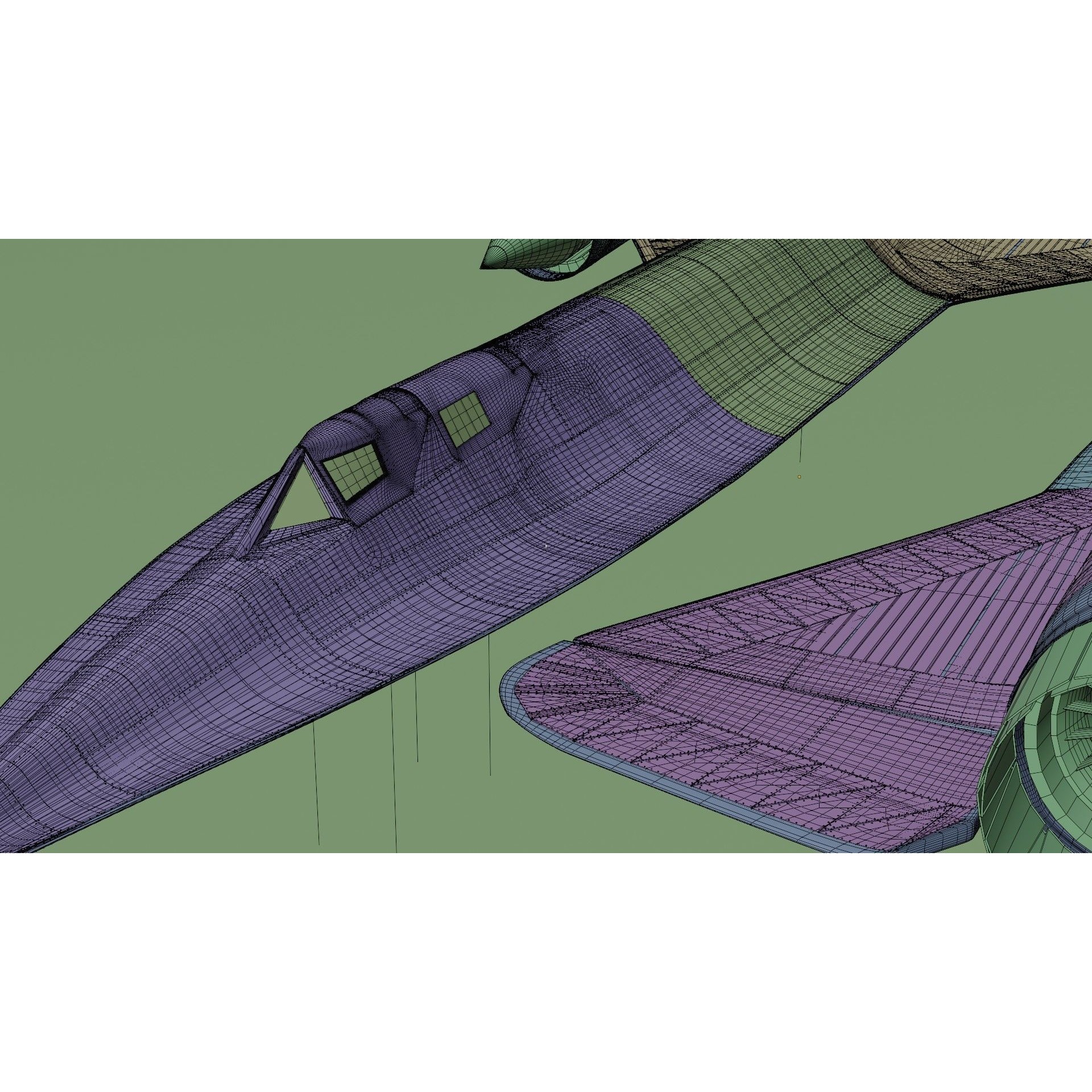 Lockheed SR-71 Blackbird - High-Poly 3D Model - View 17