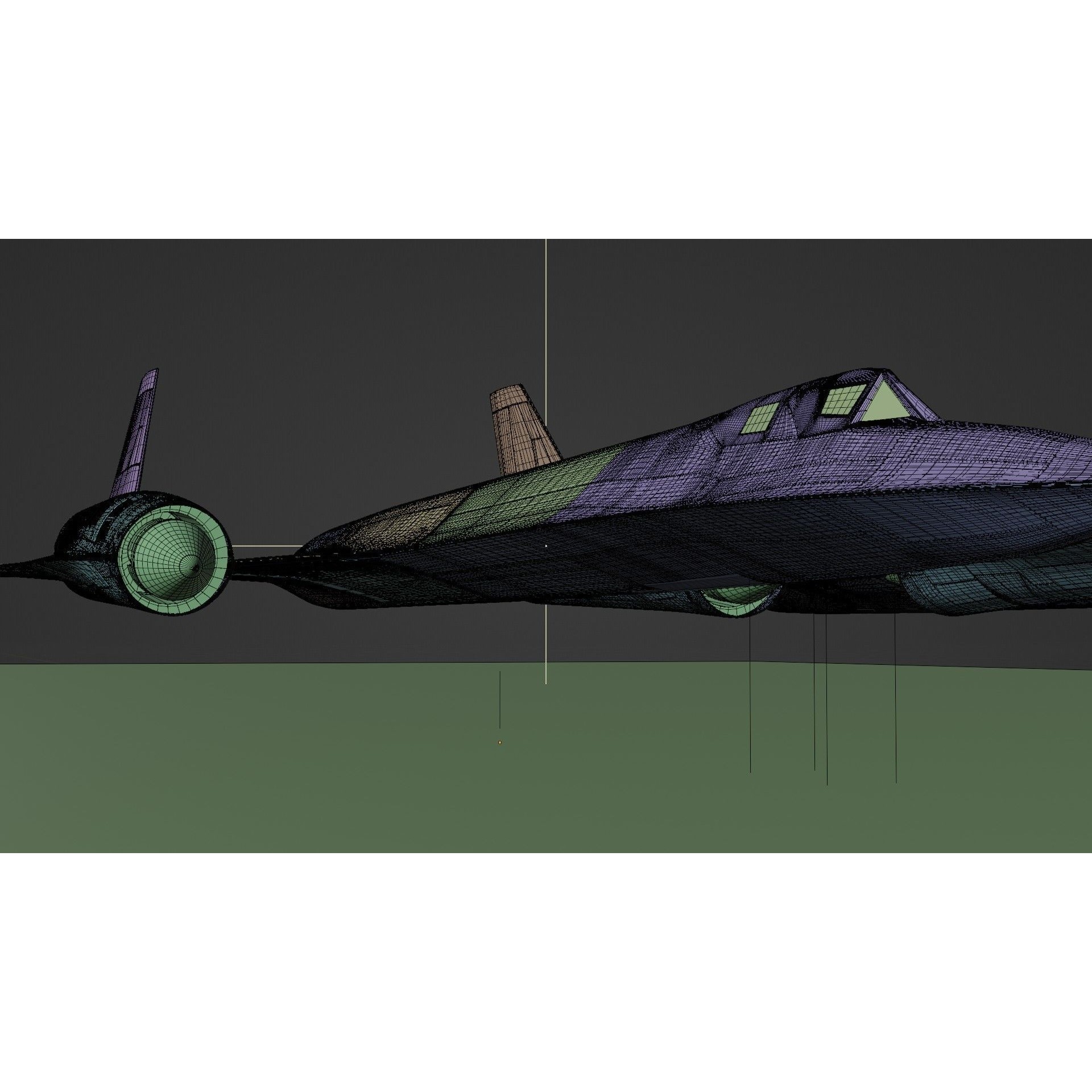 Lockheed SR-71 Blackbird - High-Poly 3D Model - View 19