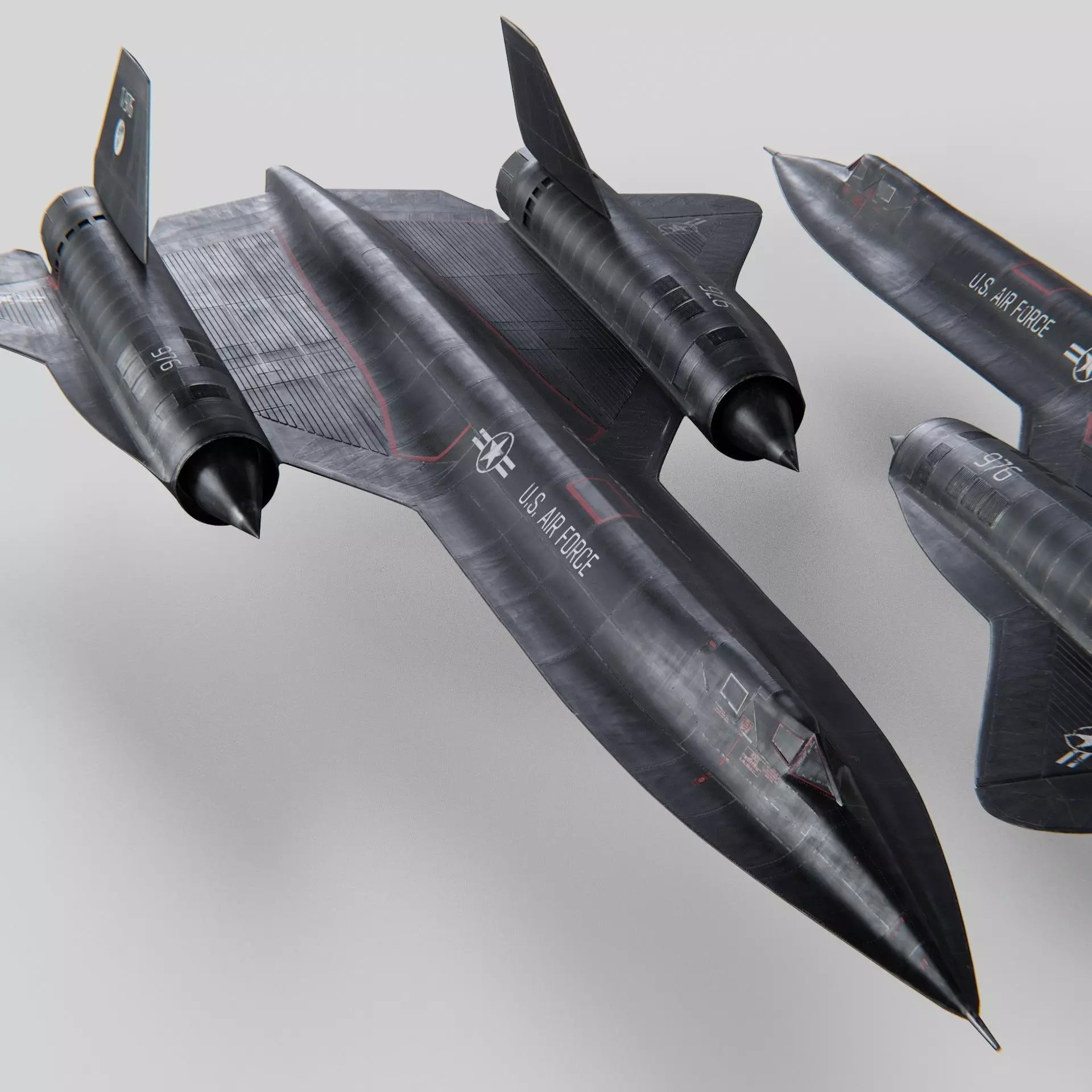 Lockheed SR-71 Blackbird - High-Poly 3D Model - View 2