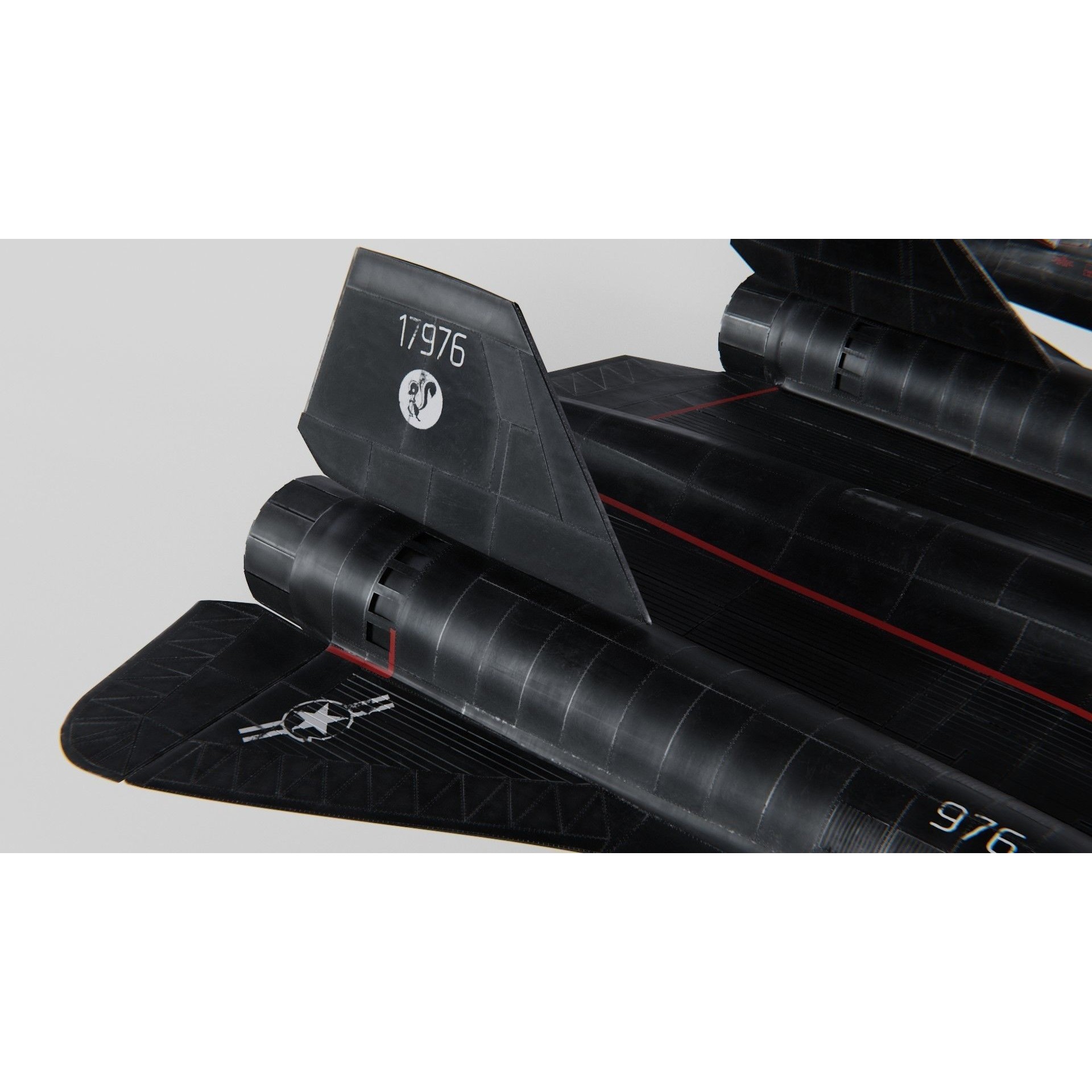 Lockheed SR-71 Blackbird - High-Poly 3D Model - View 3