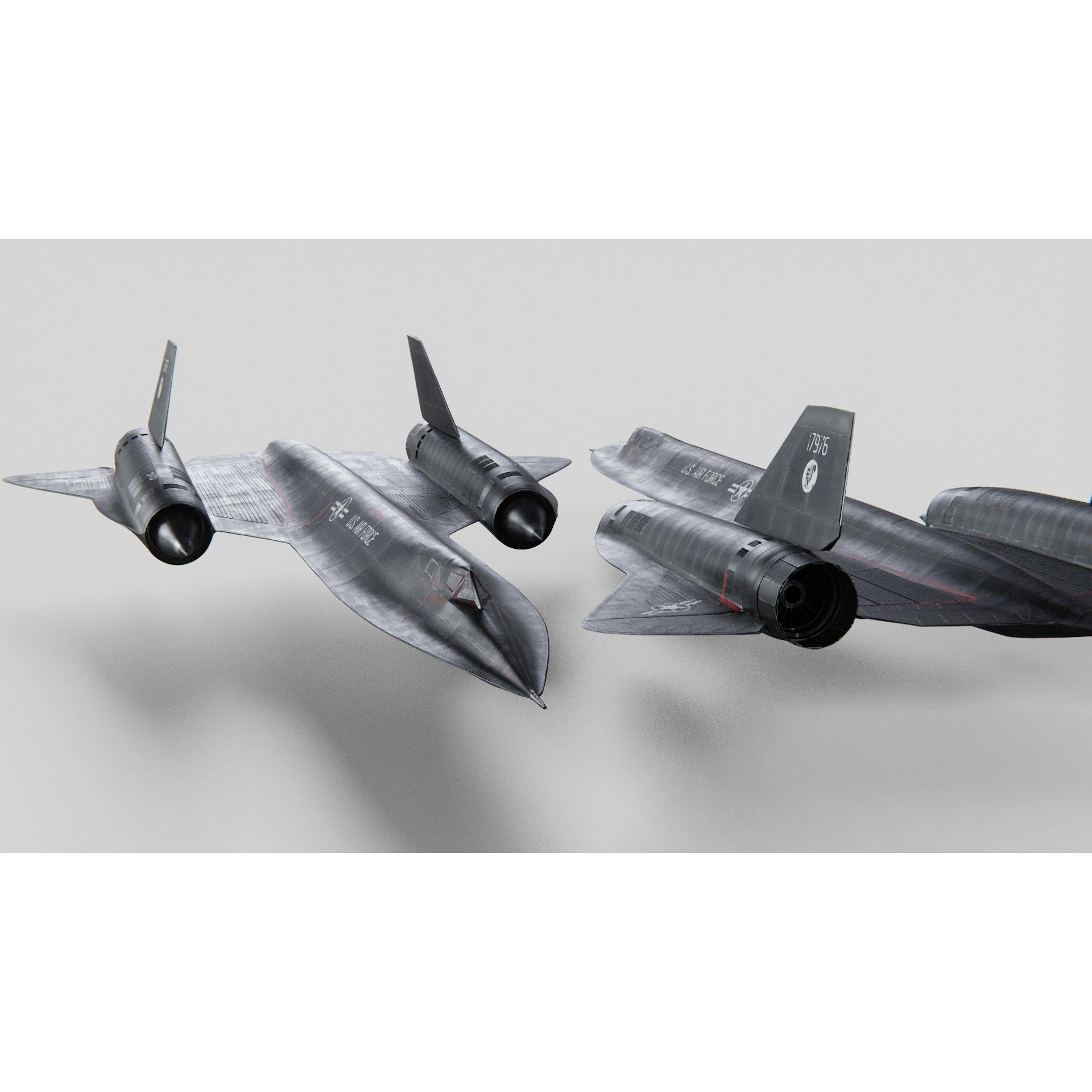 Lockheed SR-71 Blackbird - High-Poly 3D Model - View 9
