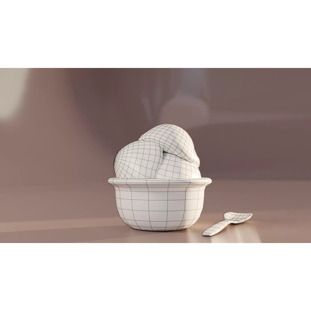 Modular Ice Cream Pack 3D Model – Low Poly Game Ready, FBX - View 13