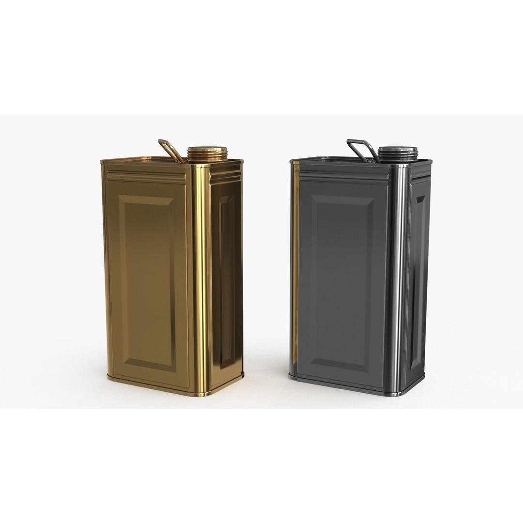 Oil Can 3D Model – Low Poly PBR Textured Asset, FBX - View 10