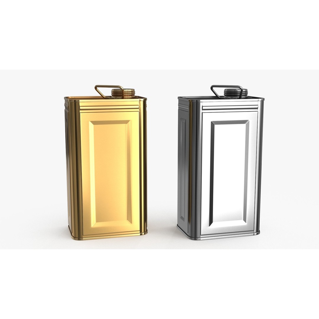 Oil Can 3D Model – Low Poly PBR Textured Asset, FBX - View 11