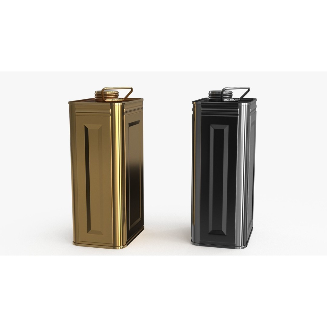 Oil Can 3D Model – Low Poly PBR Textured Asset, FBX - View 12