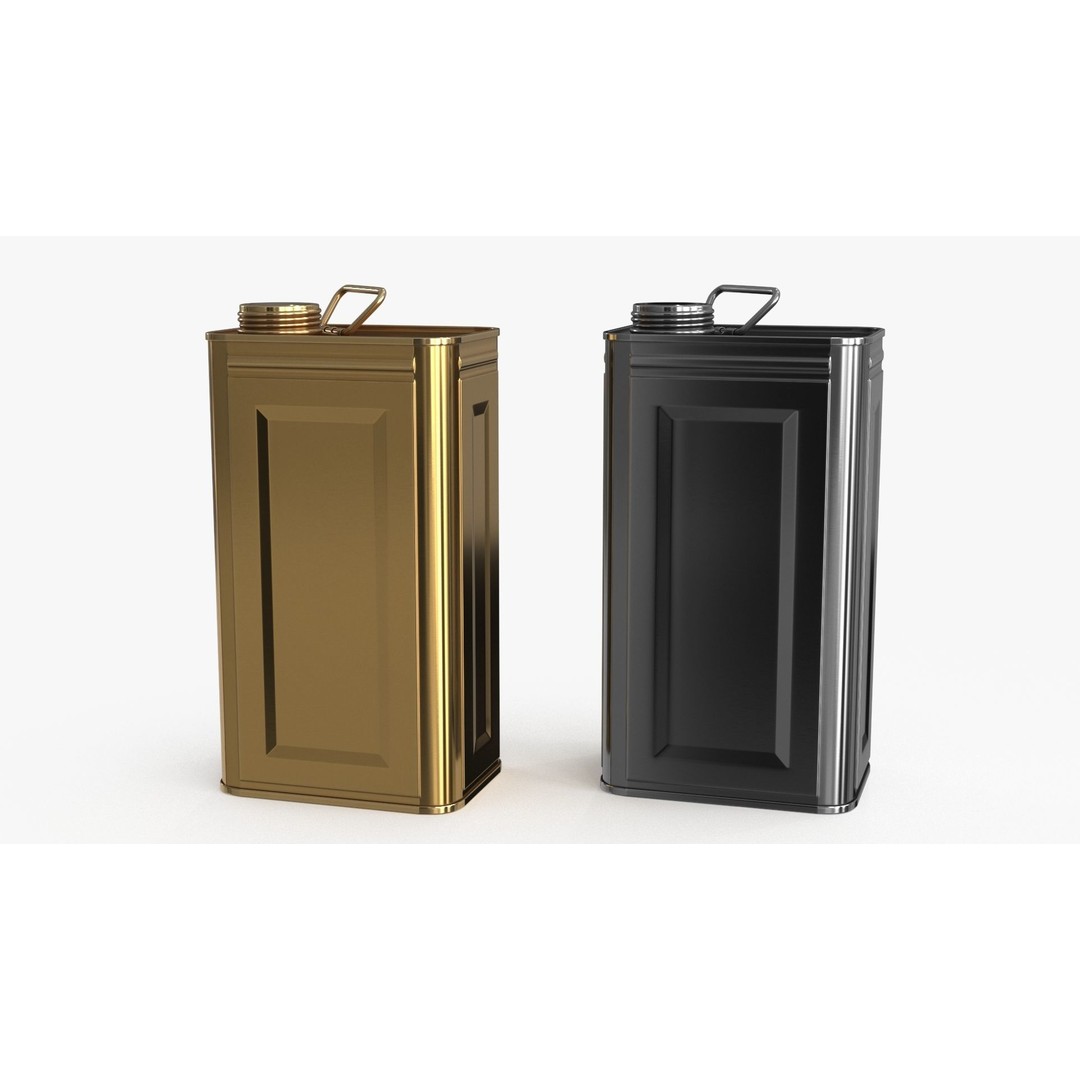 Oil Can 3D Model – Low Poly PBR Textured Asset, FBX - View 13