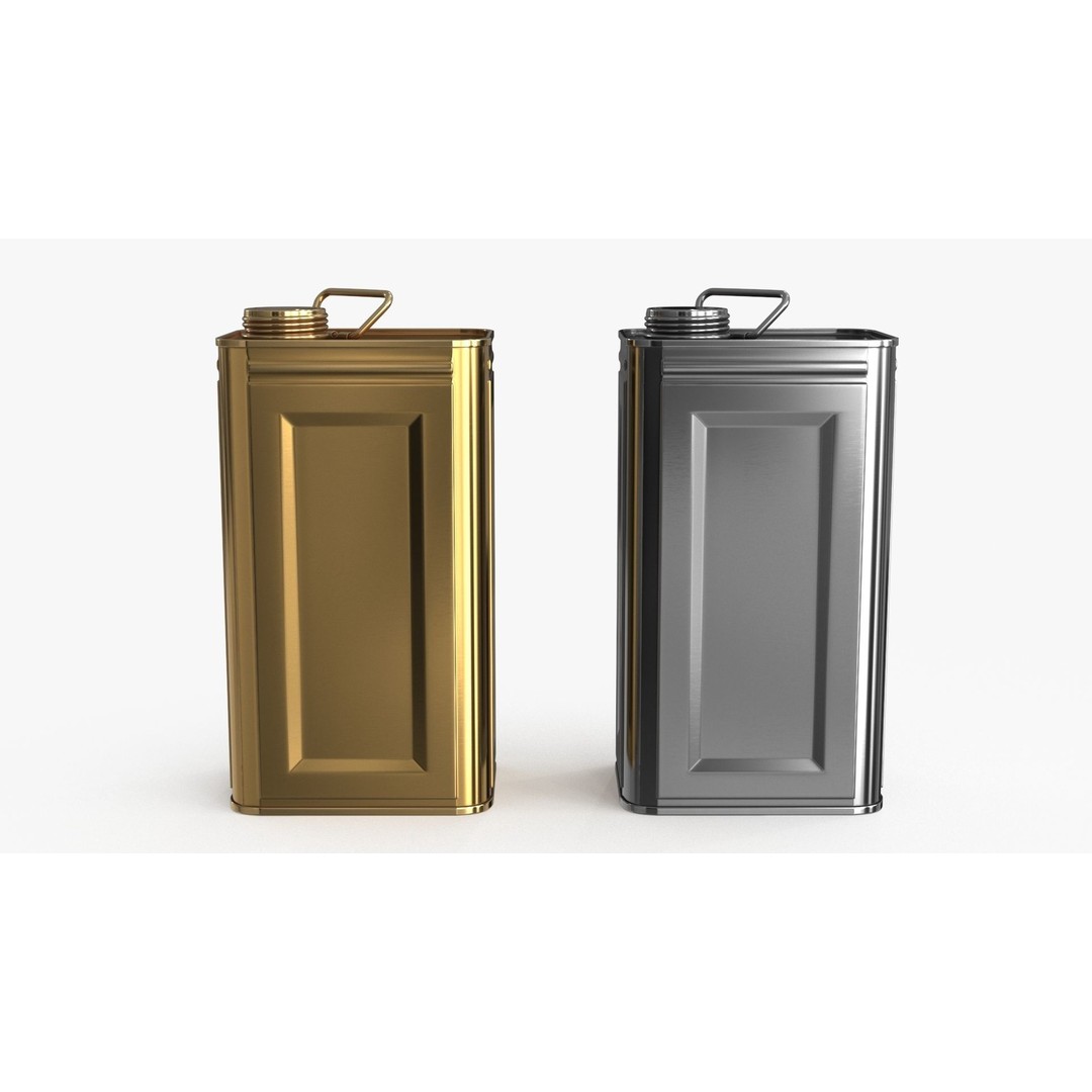 Oil Can 3D Model – Low Poly PBR Textured Asset, FBX - View 3