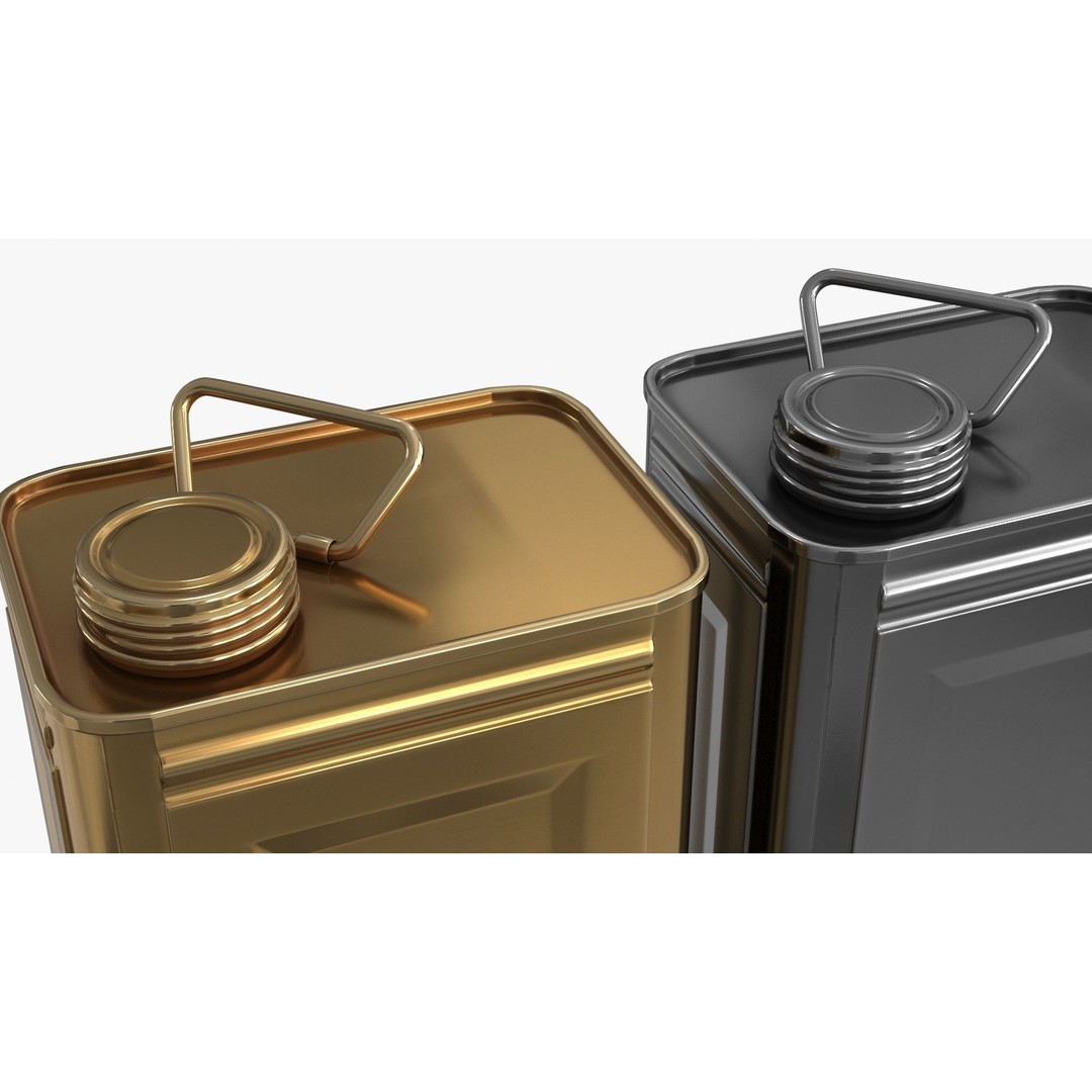 Oil Can 3D Model – Low Poly PBR Textured Asset, FBX - View 4