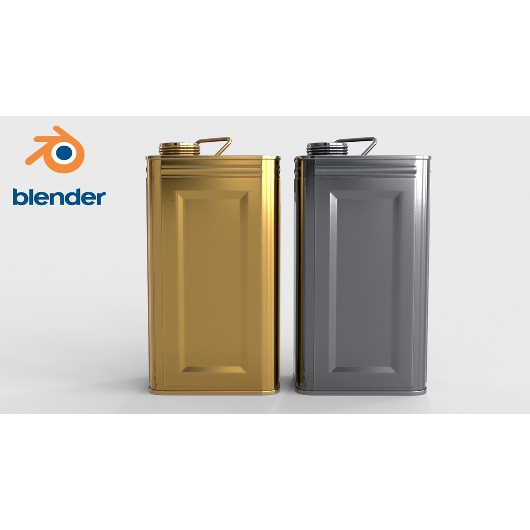 Oil Can 3D Model – Low Poly PBR Textured Asset, FBX - View 6
