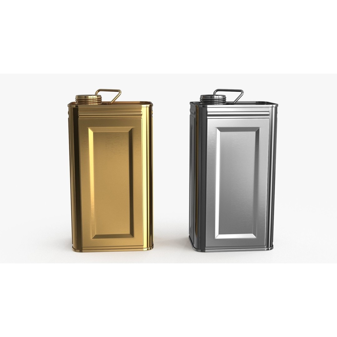 Oil Can 3D Model – Low Poly PBR Textured Asset, FBX - View 7