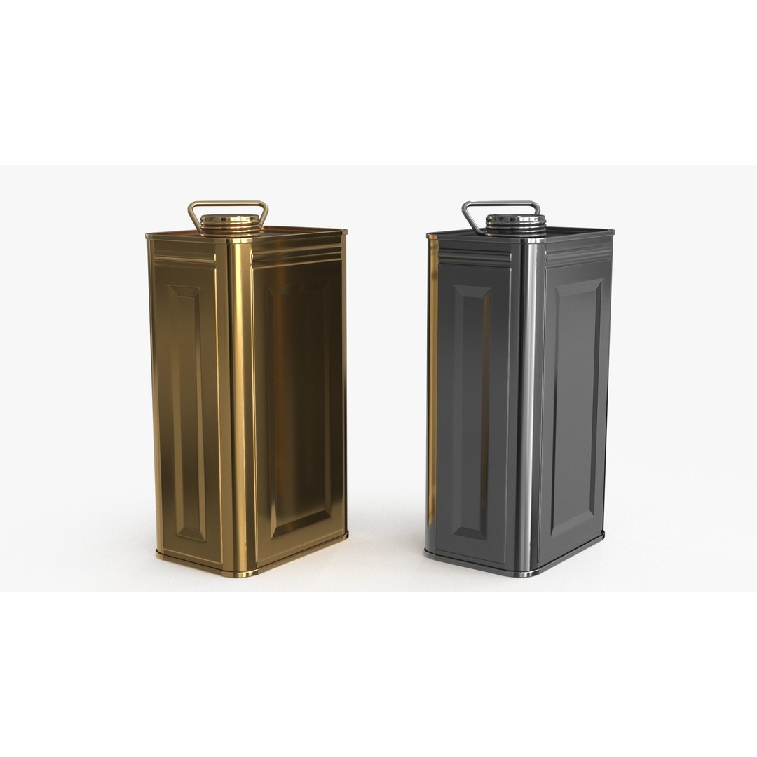 Oil Can 3D Model – Low Poly PBR Textured Asset, FBX - View 8