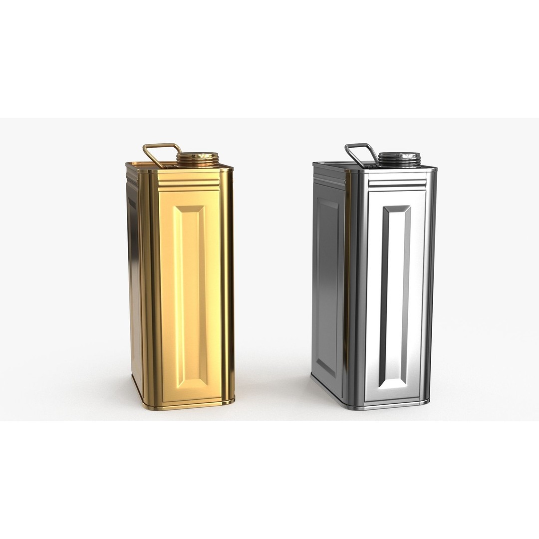 Oil Can 3D Model – Low Poly PBR Textured Asset, FBX - View 9