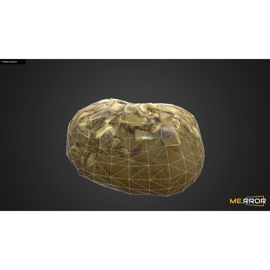 Almond Bread 3D Model – Low Poly Game-Ready Asset, FBX & OBJ - View 10