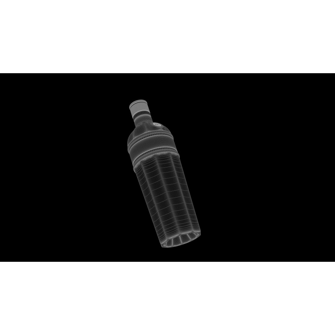 Tanqueray Ten 3D Model – Old Design Gin Bottle, PBR Textures - View 12