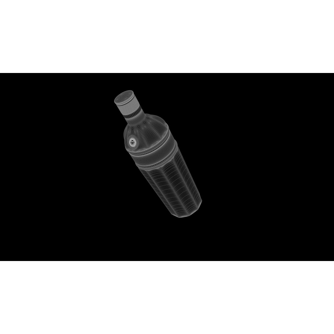 Tanqueray Ten 3D Model – Old Design Gin Bottle, PBR Textures - View 13