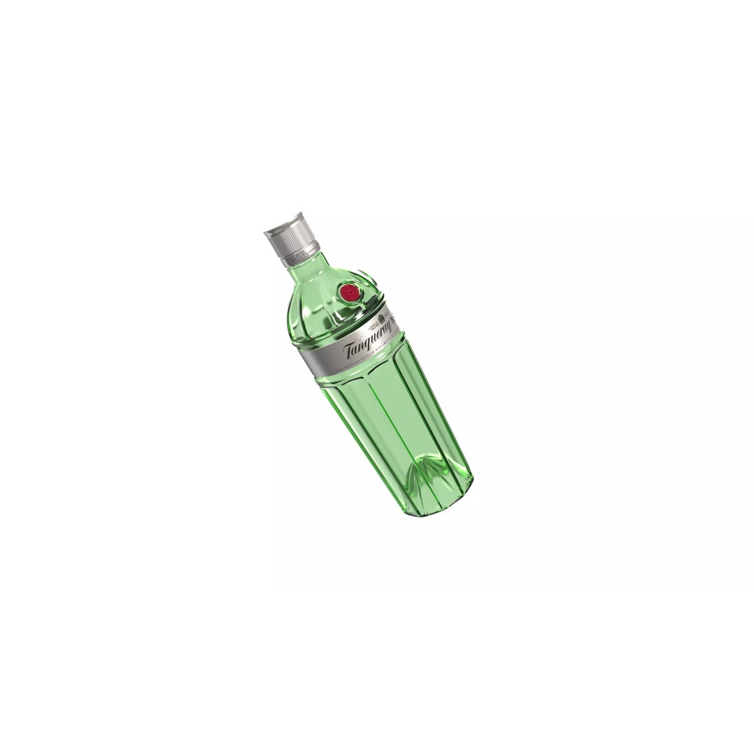 Tanqueray Ten 3D Model – Old Design Gin Bottle, PBR Textures - View 5