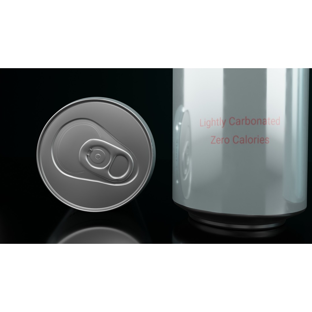 Realistic 500ml Beverage Can 3D Model – Low Poly PBR Asset, FBX, Blender - View 10