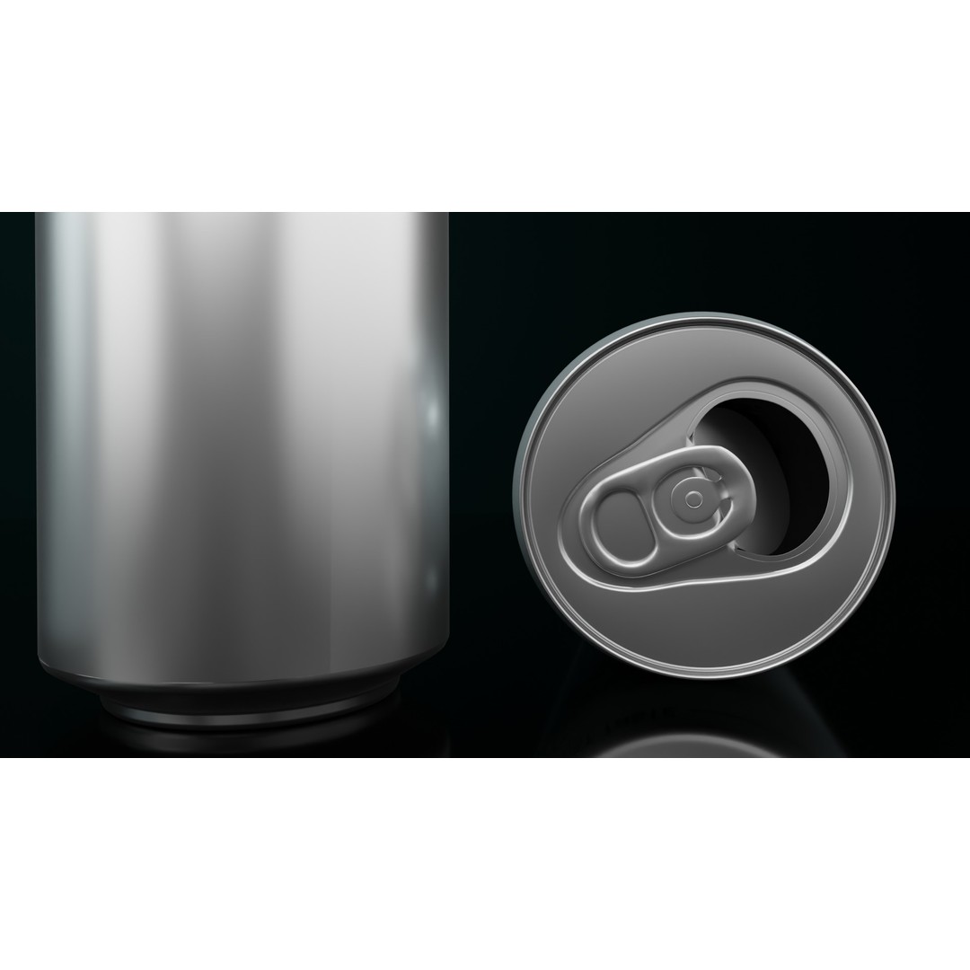 Realistic 500ml Beverage Can 3D Model – Low Poly PBR Asset, FBX, Blender - View 11