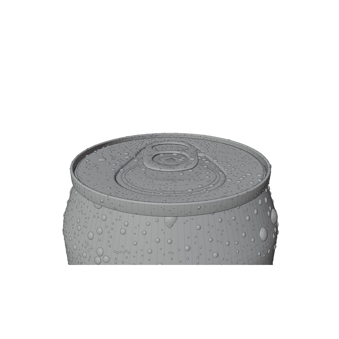 Realistic 500ml Beverage Can 3D Model – Low Poly PBR Asset, FBX, Blender - View 14