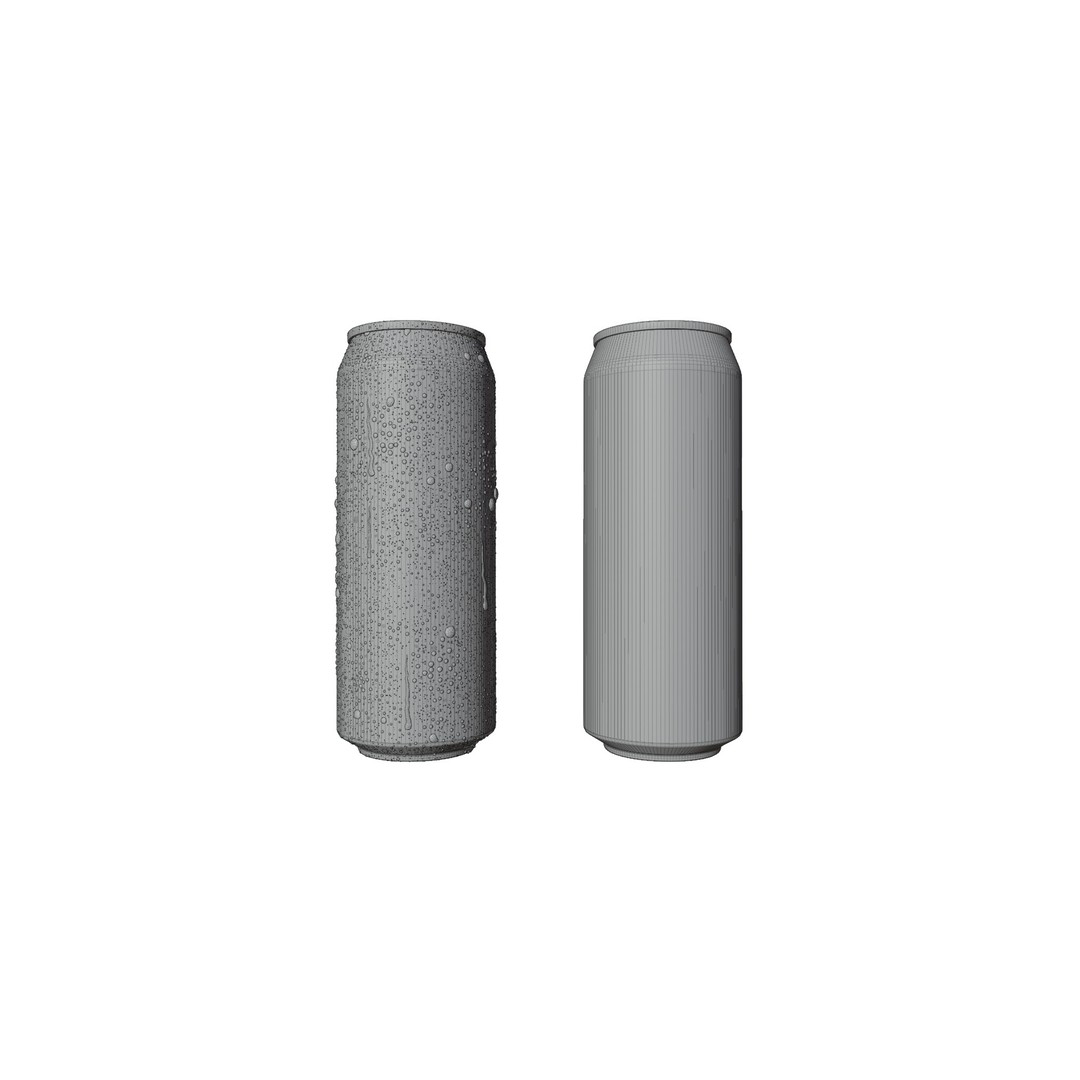 Realistic 500ml Beverage Can 3D Model – Low Poly PBR Asset, FBX, Blender - View 16