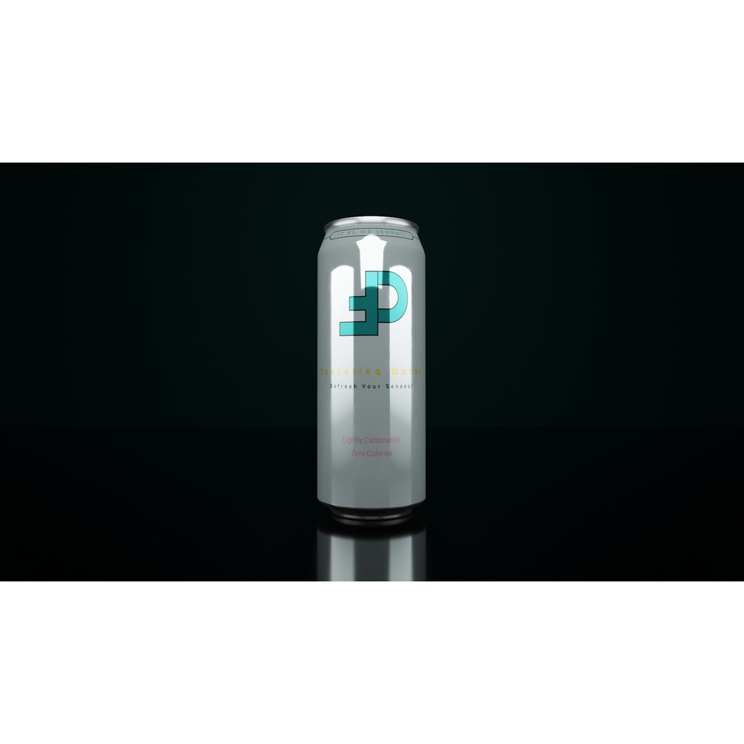 Realistic 500ml Beverage Can 3D Model – Low Poly PBR Asset, FBX, Blender - View 7