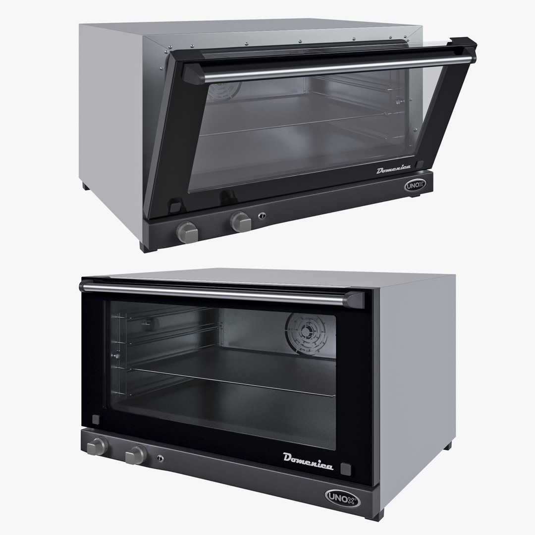 Convection Oven Unox XF 043 Domenica 3D Model – High Poly PBR Kitchen Asset, FBX, OBJ