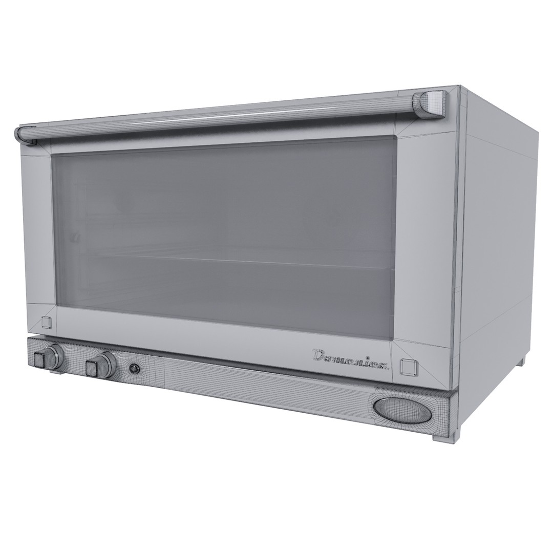 Convection Oven Unox XF 043 Domenica 3D Model – High Poly PBR Kitchen Asset, FBX, OBJ - View 4