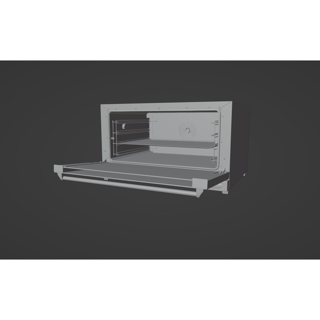 Convection Oven Unox XF 043 Domenica 3D Model – High Poly PBR Kitchen Asset, FBX, OBJ - View 7