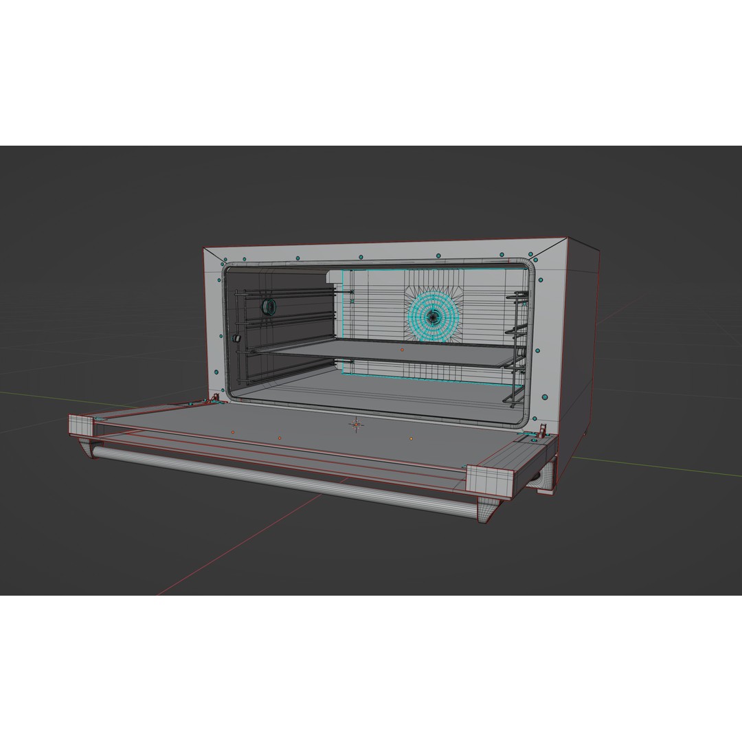 Convection Oven Unox XF 043 Domenica 3D Model – High Poly PBR Kitchen Asset, FBX, OBJ - View 8