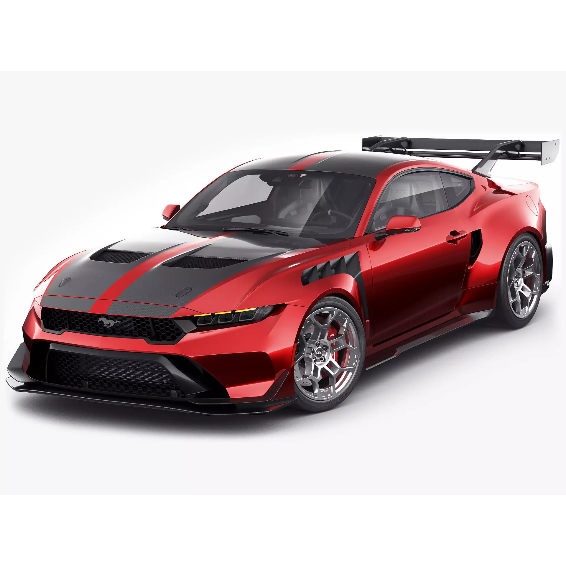 Mustang GTD 2025 - Detailed Game-Ready 3D Model - View 2
