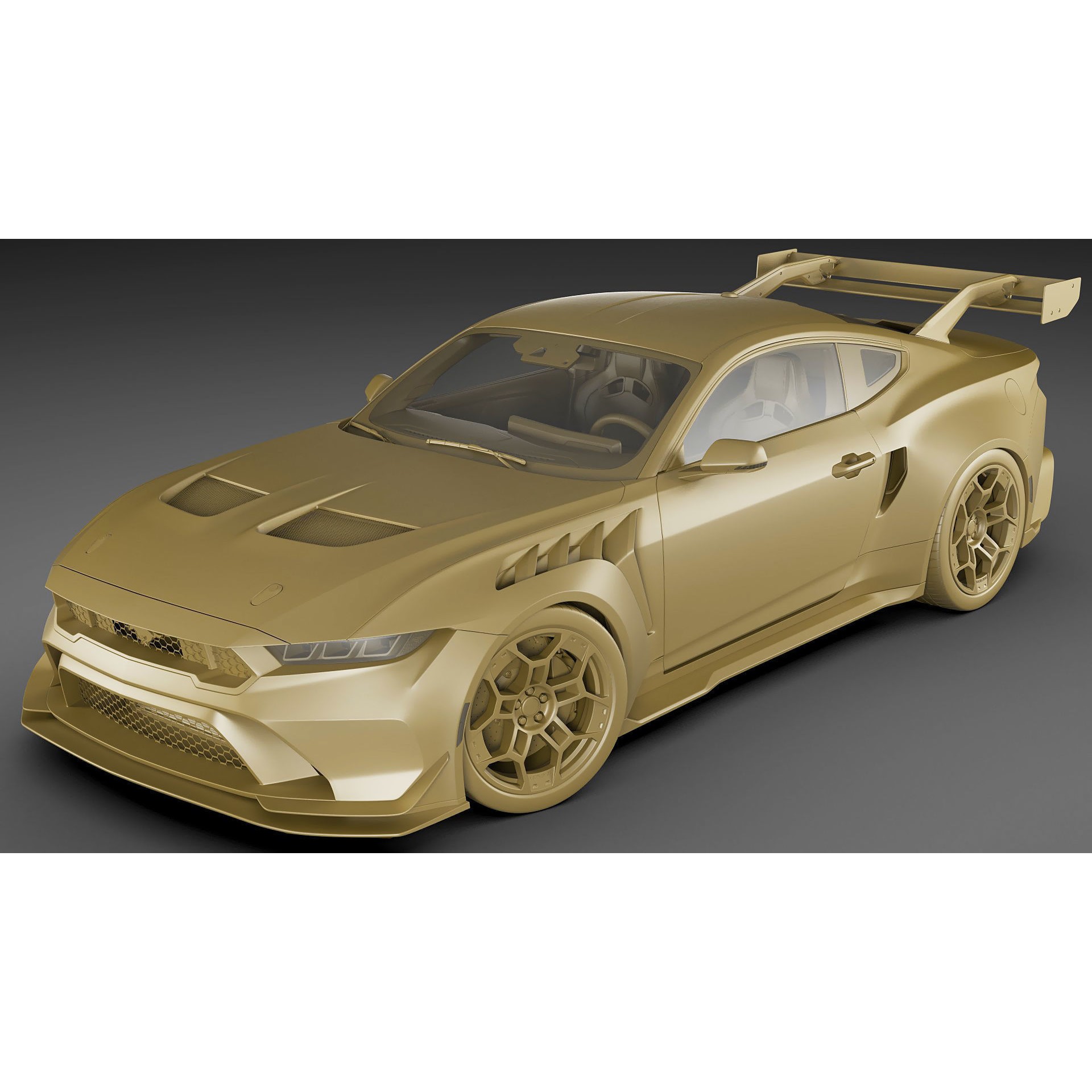 Mustang GTD 2025 - Detailed Game-Ready 3D Model - View 29