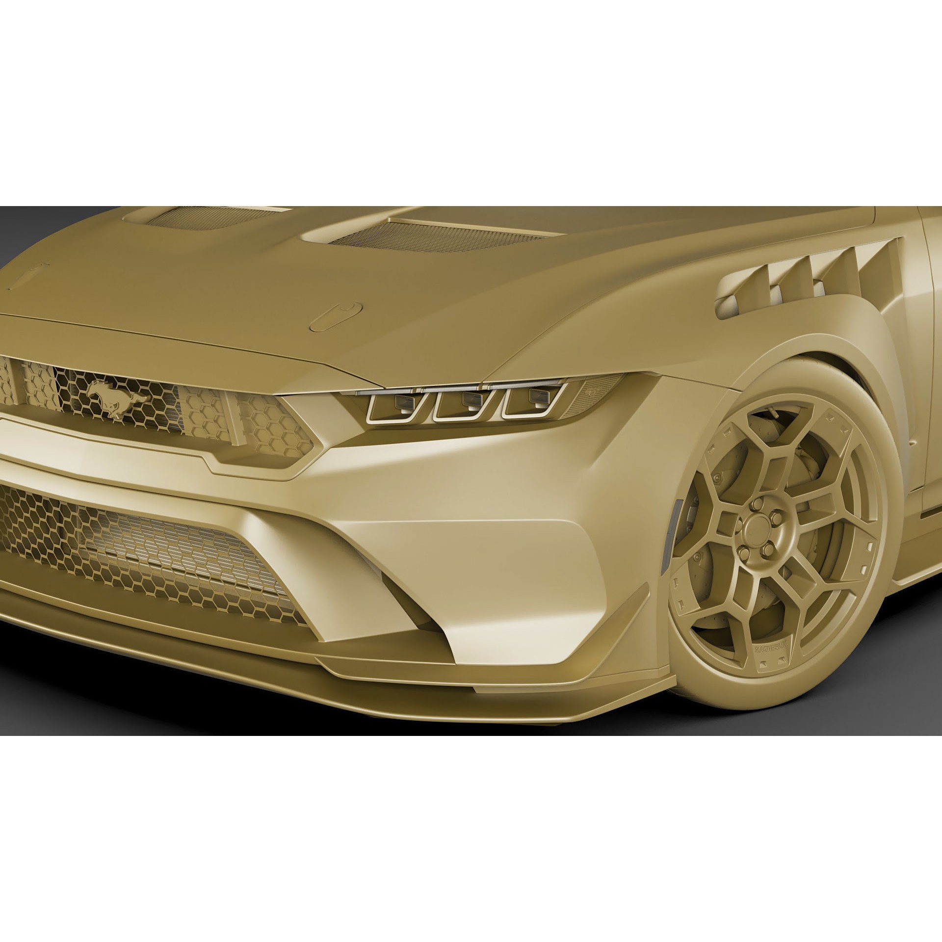 Mustang GTD 2025 - Detailed Game-Ready 3D Model - View 31