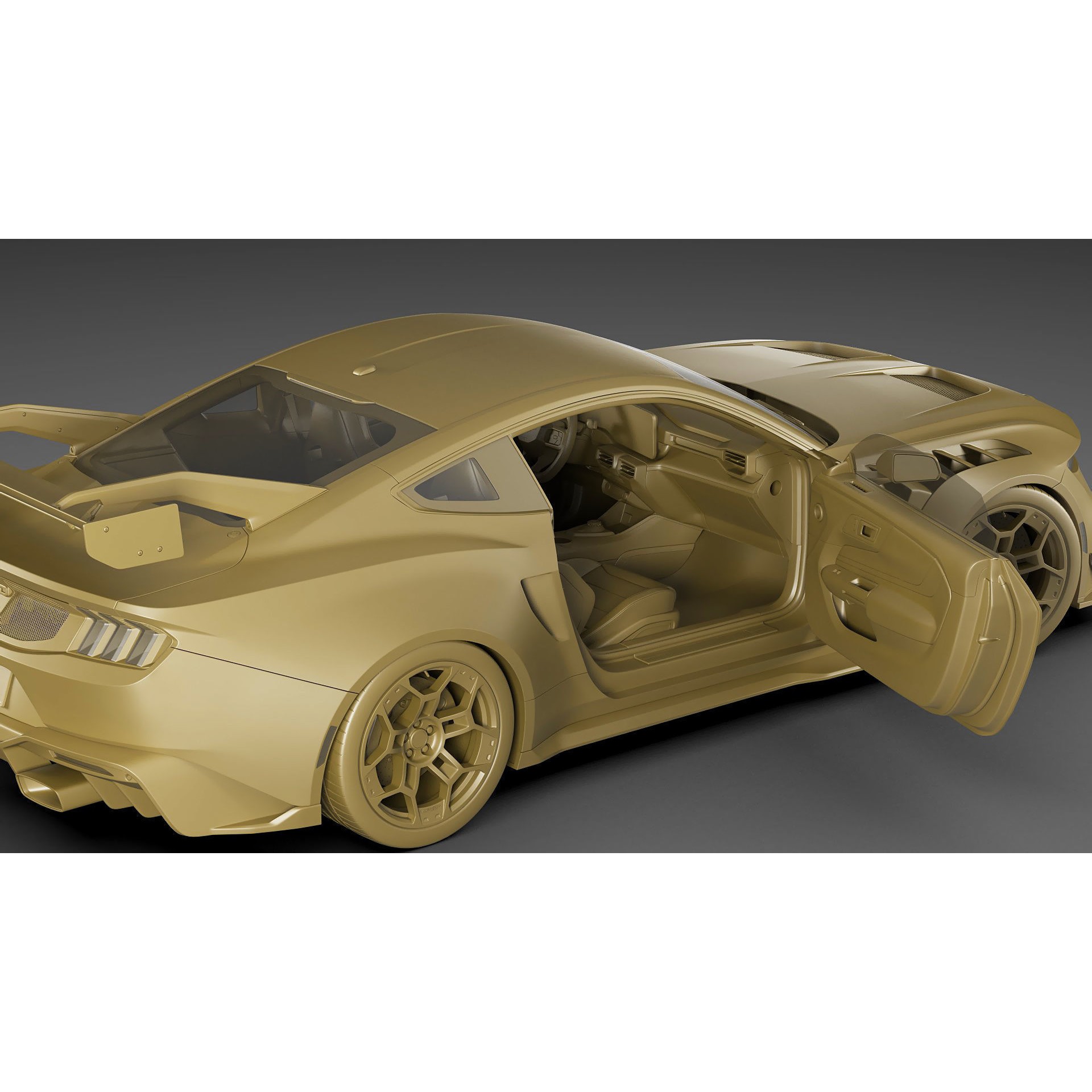 Mustang GTD 2025 - Detailed Game-Ready 3D Model - View 34