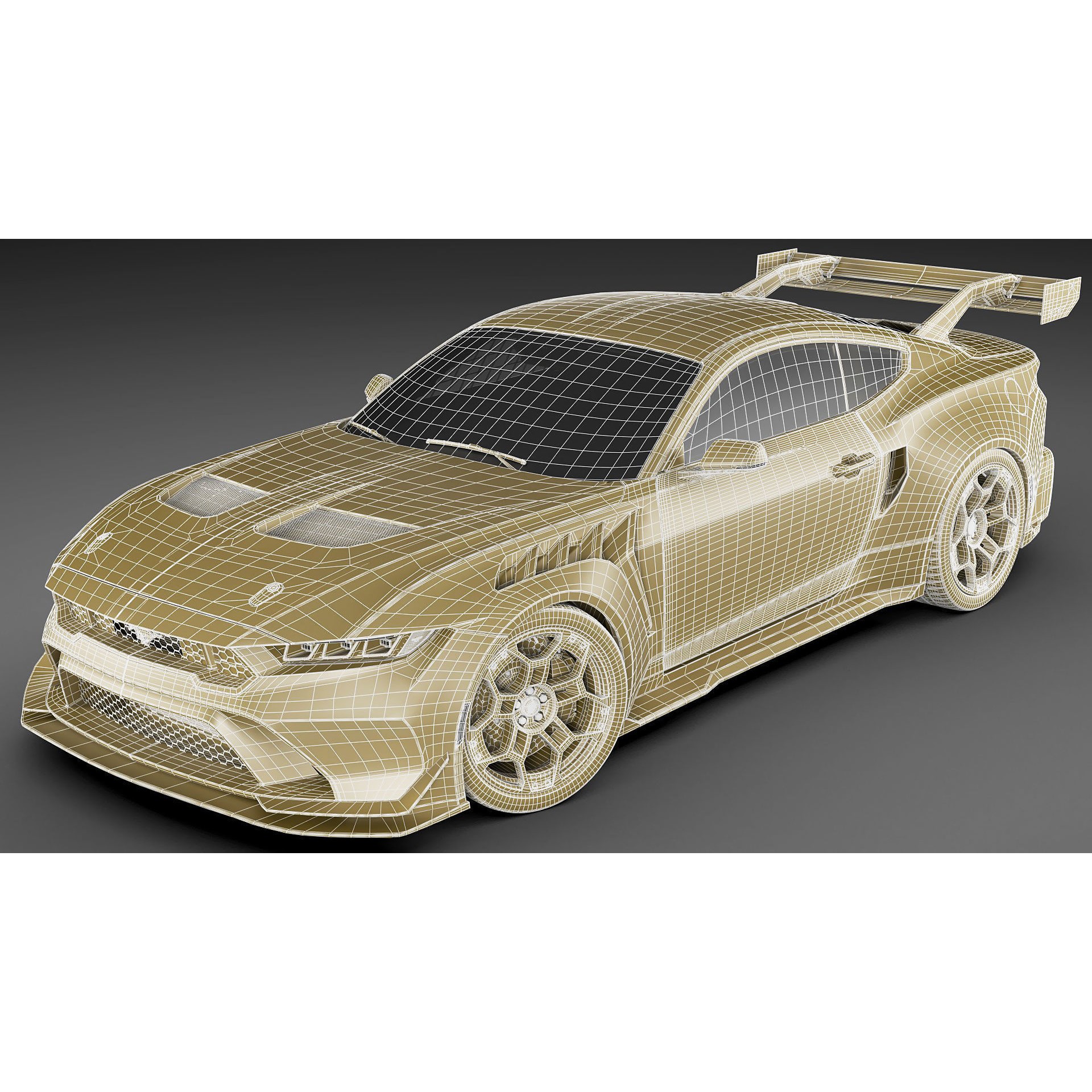 Mustang GTD 2025 - Detailed Game-Ready 3D Model - View 35
