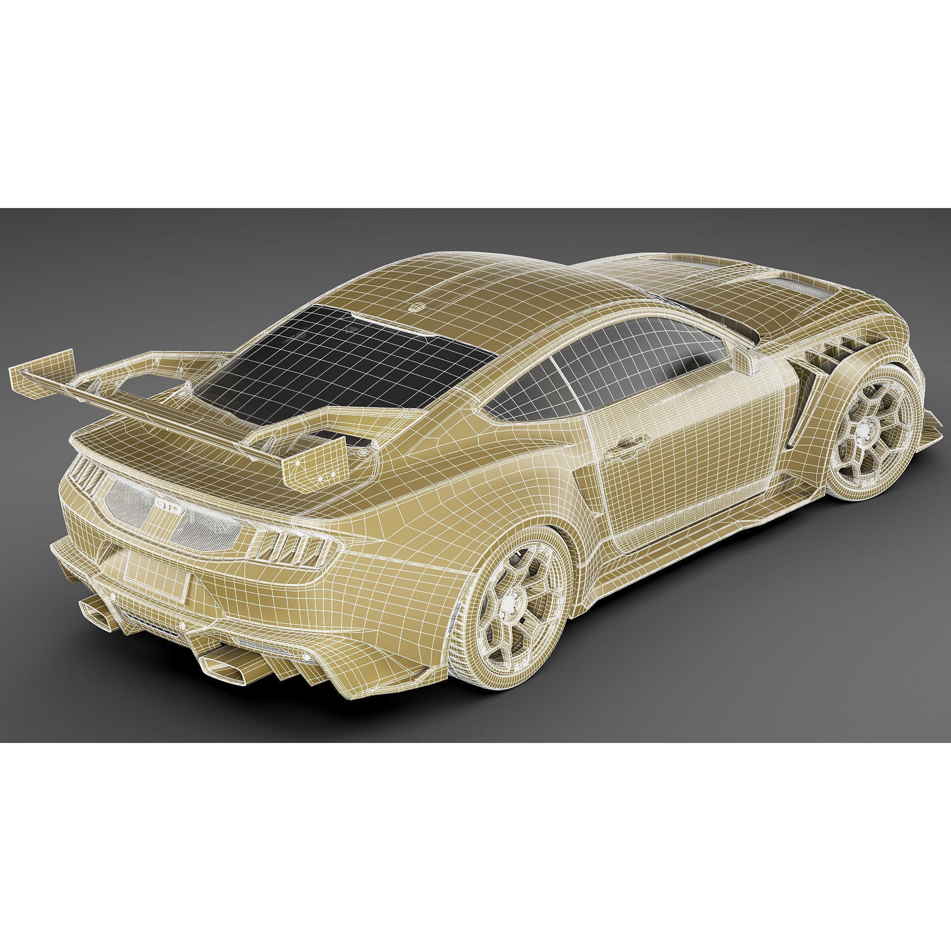 Mustang GTD 2025 - Detailed Game-Ready 3D Model - View 36