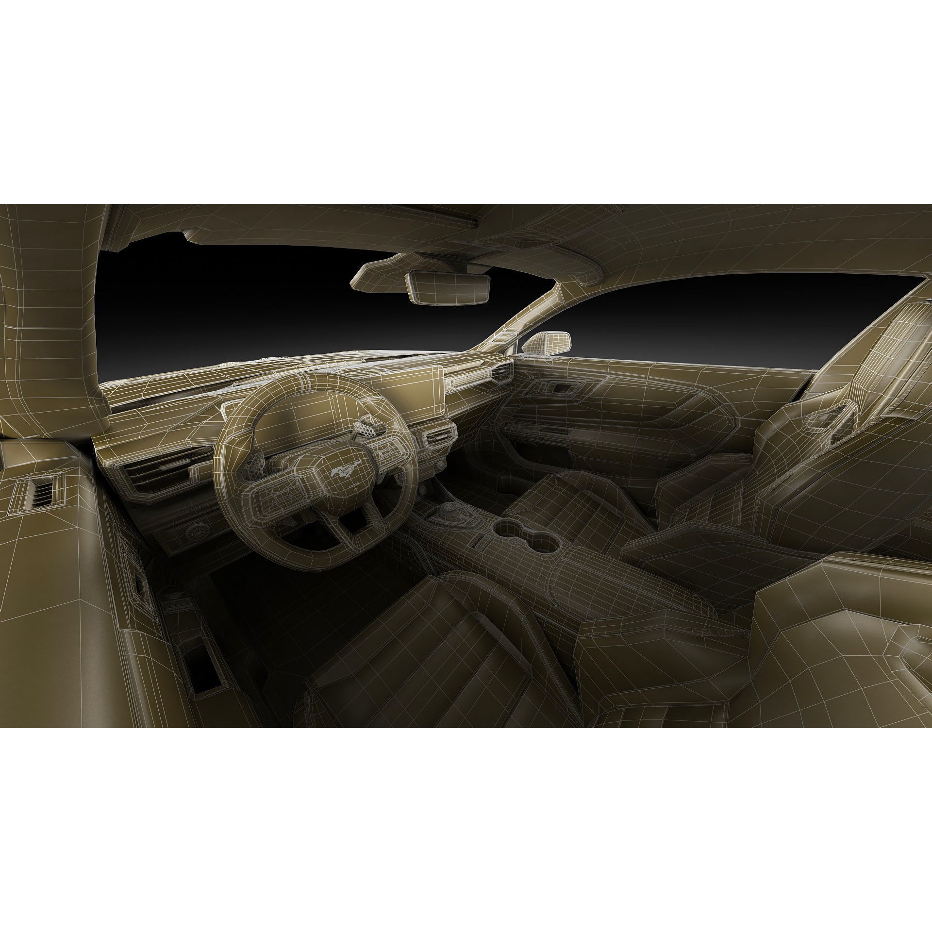 Mustang GTD 2025 - Detailed Game-Ready 3D Model - View 37