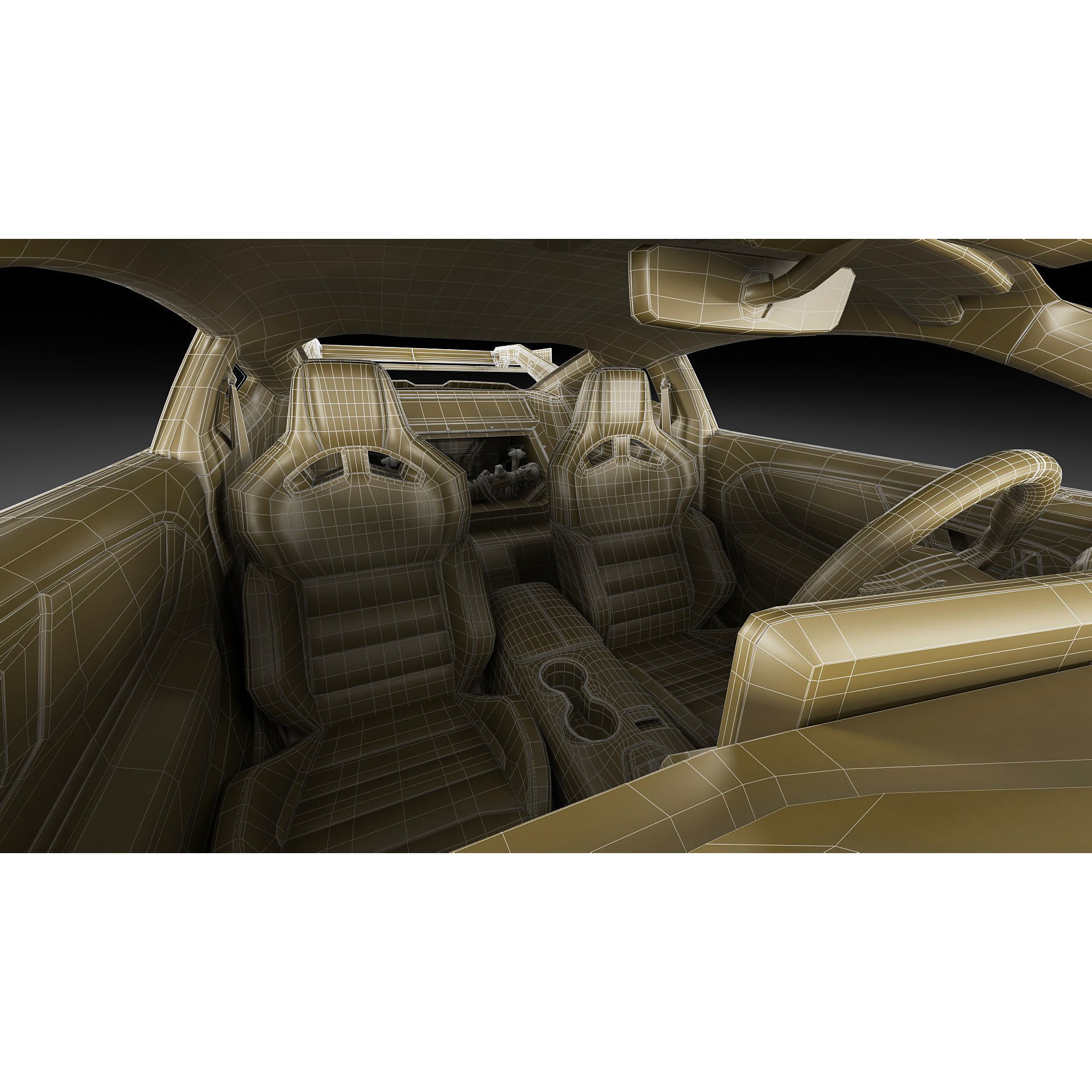 Mustang GTD 2025 - Detailed Game-Ready 3D Model - View 38