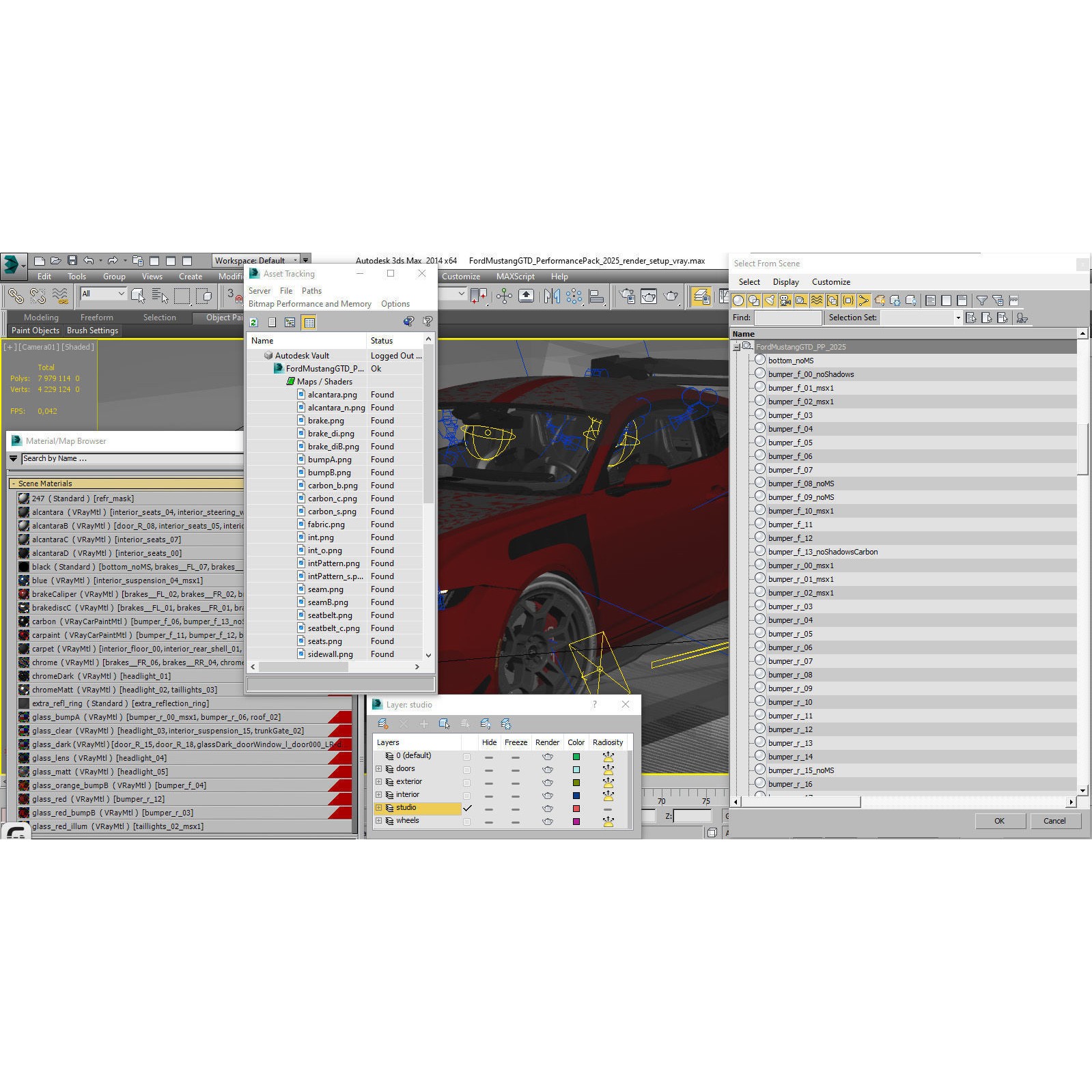 Mustang GTD 2025 - Detailed Game-Ready 3D Model - View 40