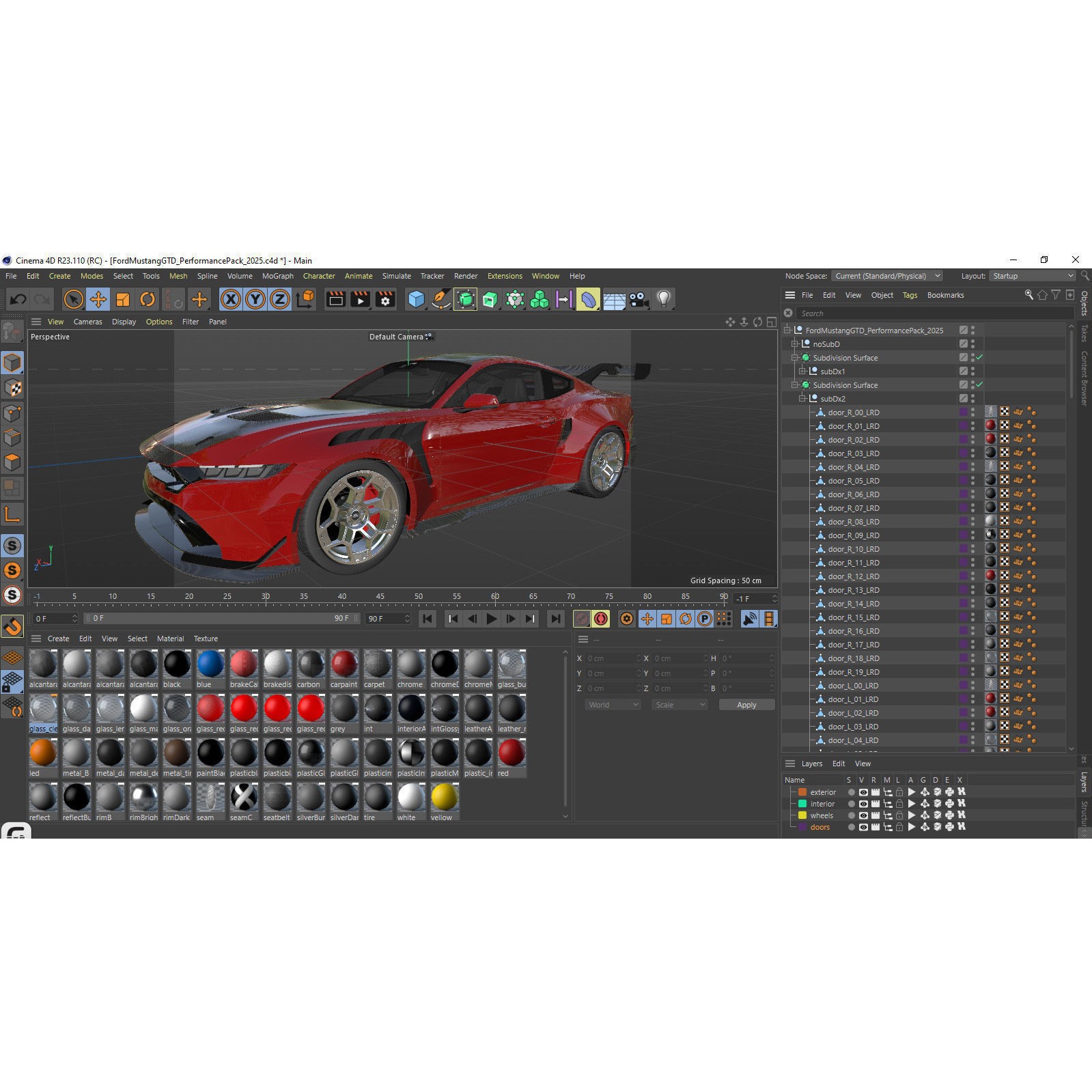 Mustang GTD 2025 - Detailed Game-Ready 3D Model - View 41