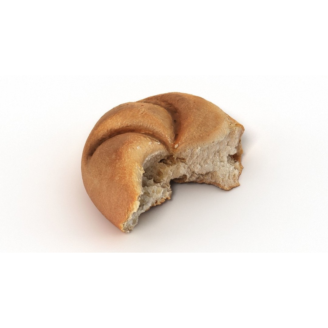 Bun Collection 3D Model – High Poly Bakery Asset, FBX & OBJ - View 4