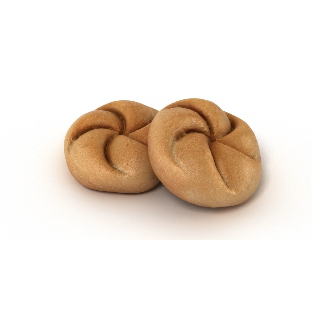 Bun Collection 3D Model – High Poly Bakery Asset, FBX & OBJ - View 6