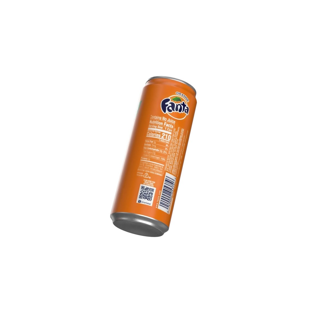 Fanta Drink Can 3D Model – Low Poly PBR Beverage Asset, FBX - View 12