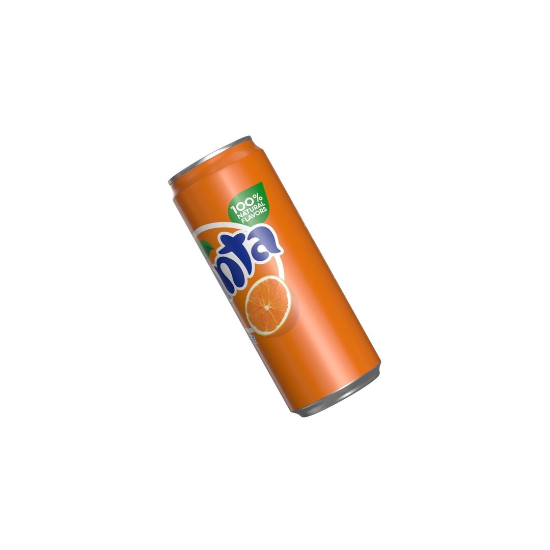 Fanta Drink Can 3D Model – Low Poly PBR Beverage Asset, FBX - View 14