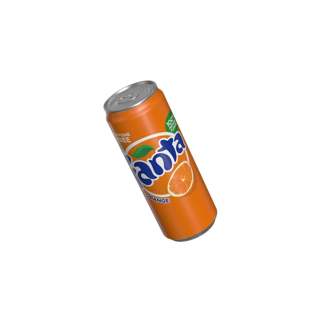 Fanta Drink Can 3D Model – Low Poly PBR Beverage Asset, FBX - View 15