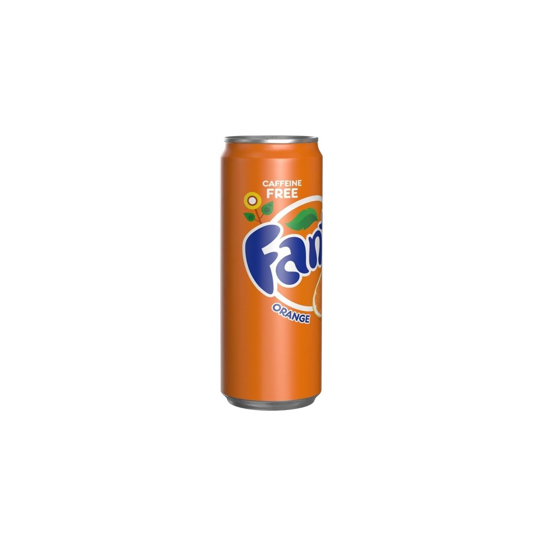 Fanta Drink Can 3D Model – Low Poly PBR Beverage Asset, FBX - View 3